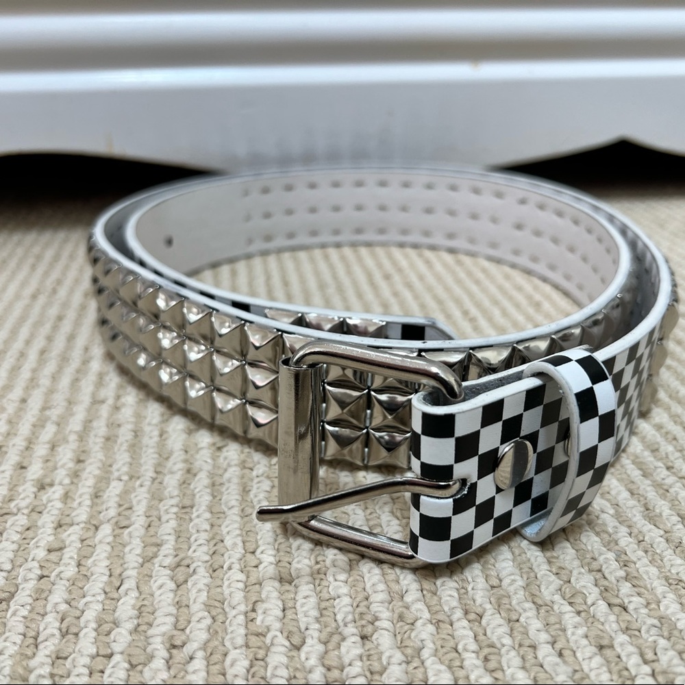 Hot Topic Checkerboard Studded Belt